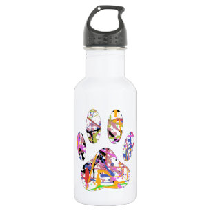 Paint Splatter Dog Paw Print 532 Ml Water Bottle