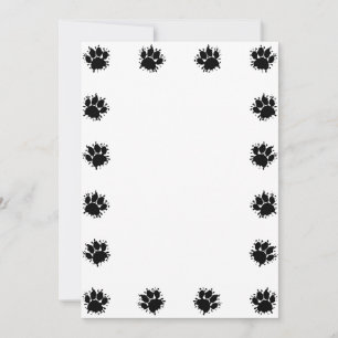 Paint Splatter Dog Paw Prints DIY Card