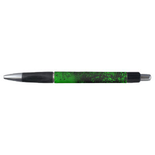 Paint Splatter Effect Green & Black  Pen