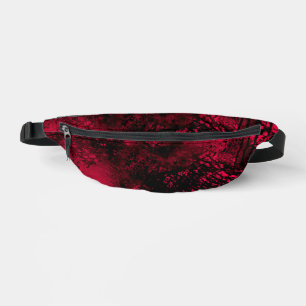 Paint Splatter Effect Red & Black  Fanny Pack