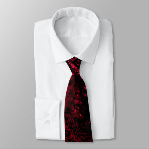 Paint Splatter Effect Red & Black  Tie