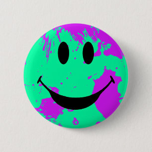 Paint Splatter Face 2 Inch Round Button