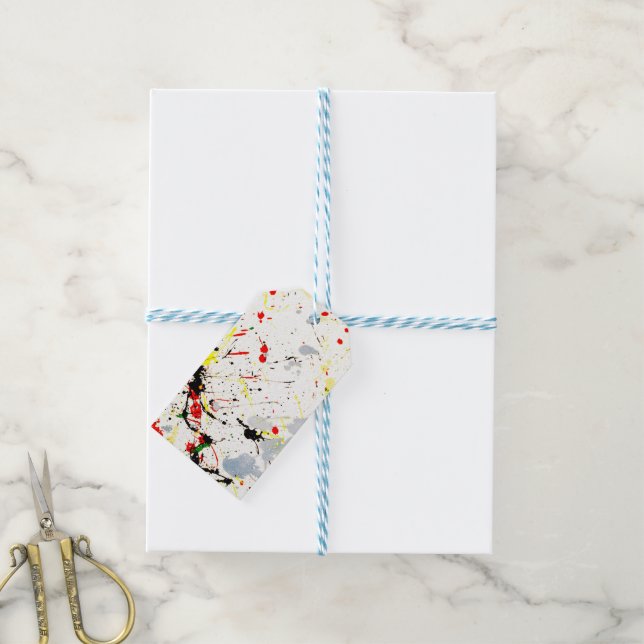 Paint Splatter Gift Tags (With Twine)