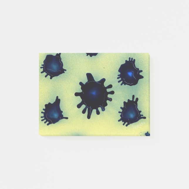 Paint Splatter in Blue Post-it Notes (Front)