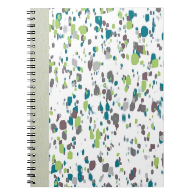Paint Splatter Journal – Green, Blue & Purple Art (Devant)