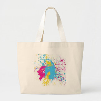 paint splatter large tote bag