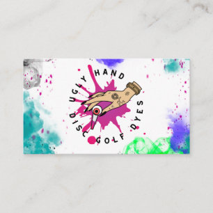 Paint Splatter Logo and Business Info Card