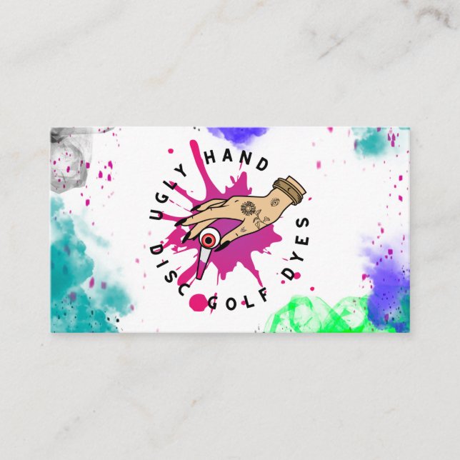 Paint Splatter Logo and Business Info Card (Front)