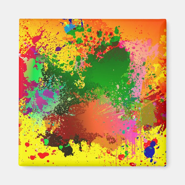 Paint Splatter Magnet (Front)