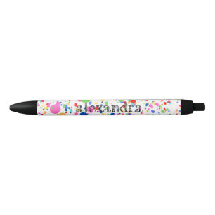 Paint Splatter Name Ink Pen - Multi Rainbow
