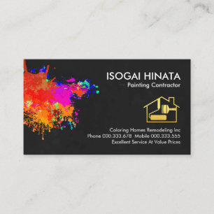 Paint Splatter On Wall Painter Business Card