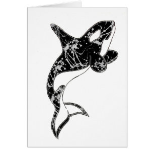 Paint Splatter Orca Art