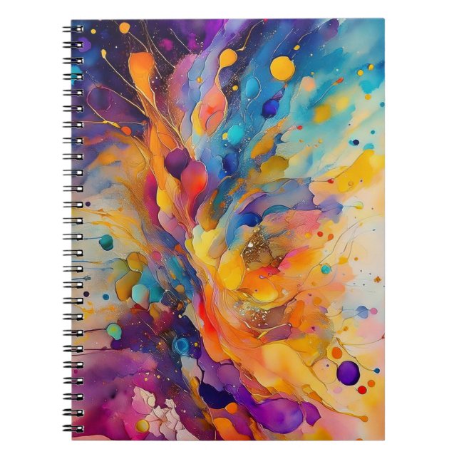 Paint Splatter Pattern 2 Notebook (Front)