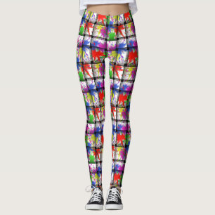 Paint Splatter Pattern Handmade Yoga Leggings
