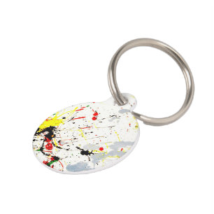Paint Splatter Pet Tag
