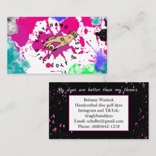 Paint Splatter pink Business Card
