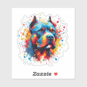 Paint Splatter Pitbull