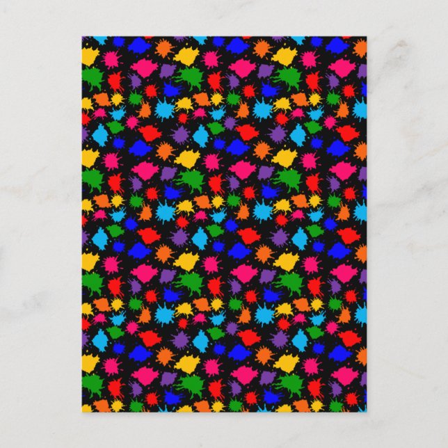 Paint Splatter Postcard (Front)