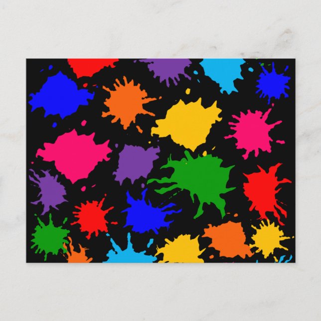 Paint Splatter Postcard (Front)