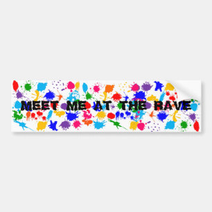 Paint Splatter Raver Bumper Sticker