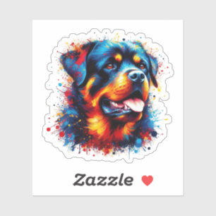 Paint Splatter Rottweiler