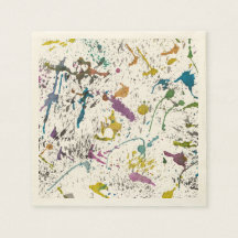 Paint Splatter Splash Colourful Paper Napkins