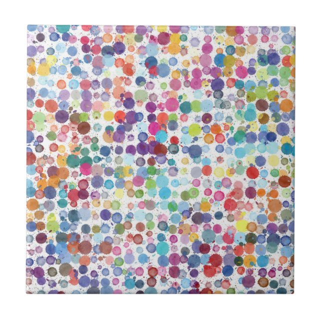 Paint Splatter Splashes Tile (Front)