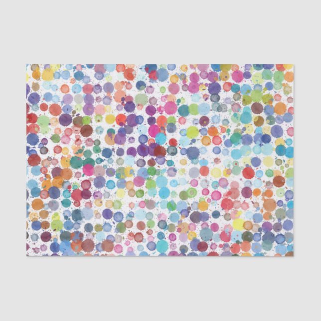 Paint Splatter Splashes Tissue Paper (Front)