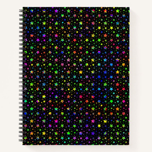 Paint Splatter Stars Notebook (Front)