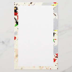 Paint Splatter Stationery