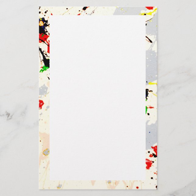 Paint Splatter Stationery (Front)
