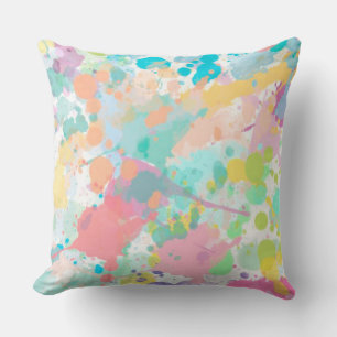 Paint Splatter Throw Pillow