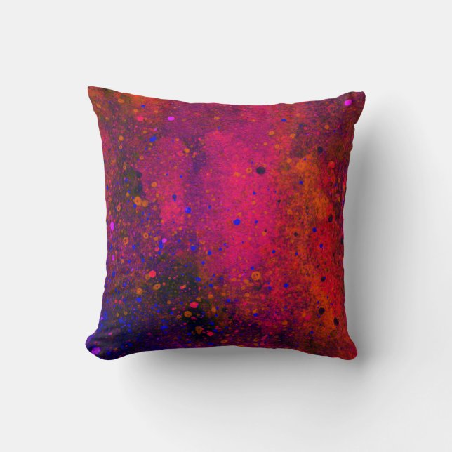 Paint Splatter Throw Pillow (Front)