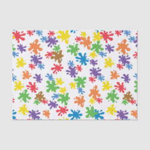 Paint splatter tissue paper