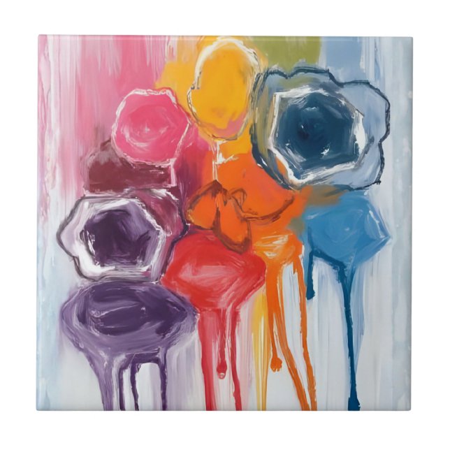 Paint Splatter | Watercolor Artist Painting Tile (Front)