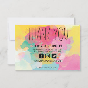 Paint Splatter Watercolor Thank you Media Insert