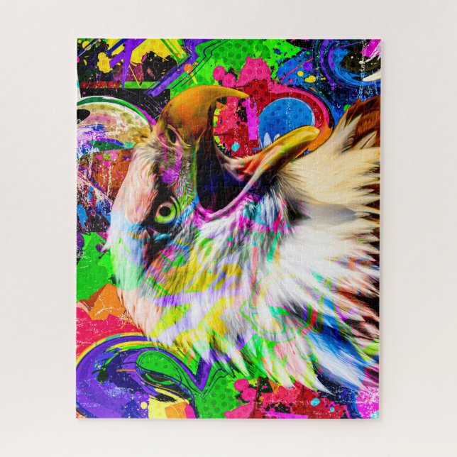 Paint Splattered Eagle Jigsaw Puzzle (Vertical)