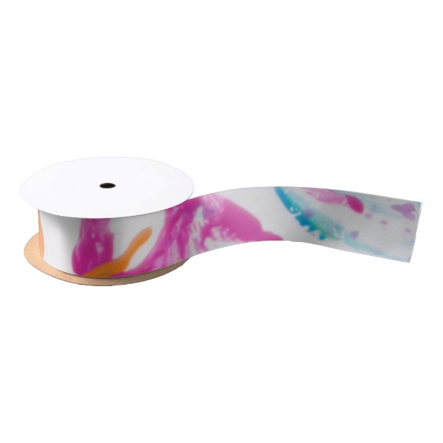 Paint Splatters Satin Ribbon (Spool)