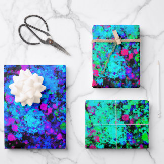 Paint Splatters Wrapping Paper Sheet