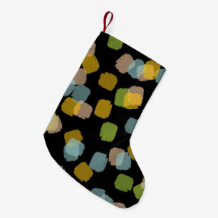 Paint Squares Black Small Christmas Stocking