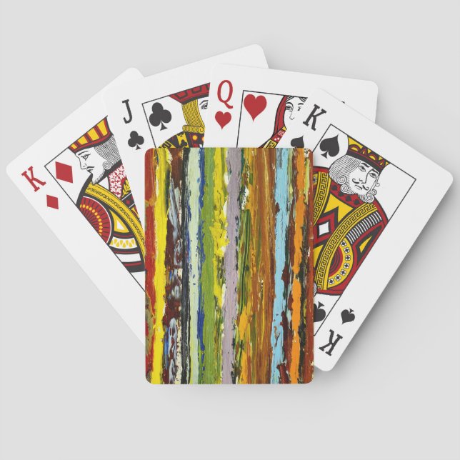 Paint Streak Abstract Playing Cards (Back)
