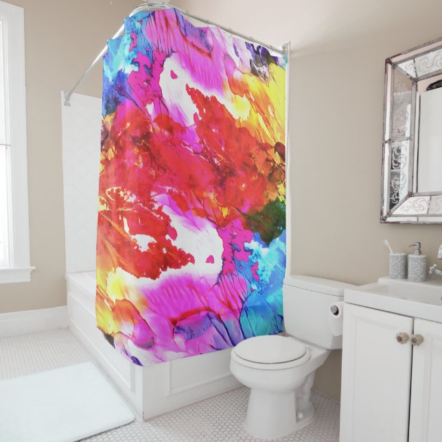Paint streams Shower Curtain (In Situ)