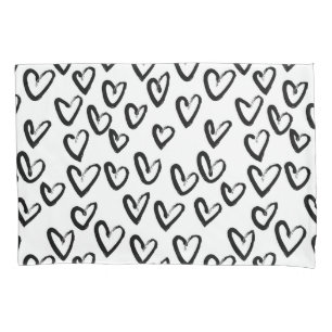 Paint Stroke Heart Pattern Pillowcase