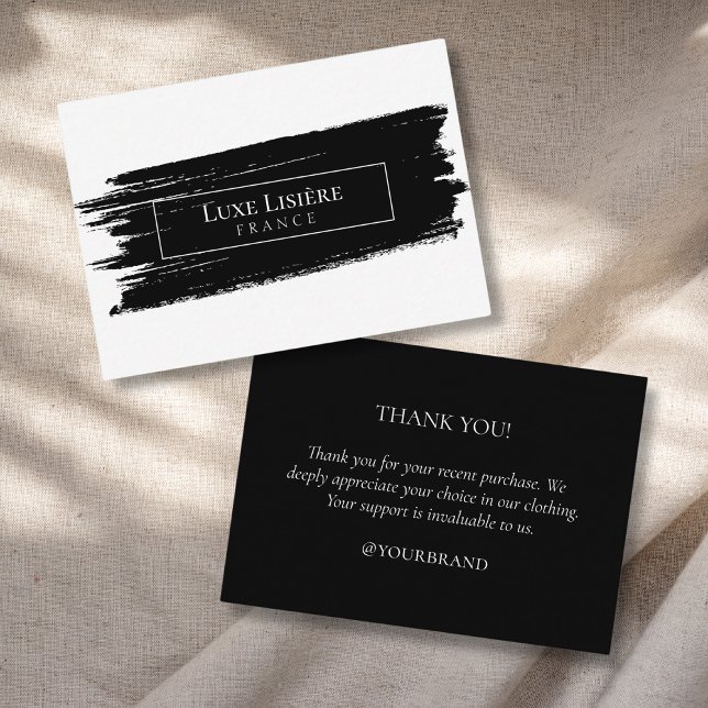 Paint Stroke Thank You For Shopping Insert Card (Creator Uploaded)