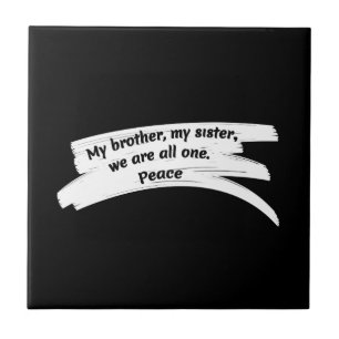 Paint Stroke Wipe Peace Message Tile