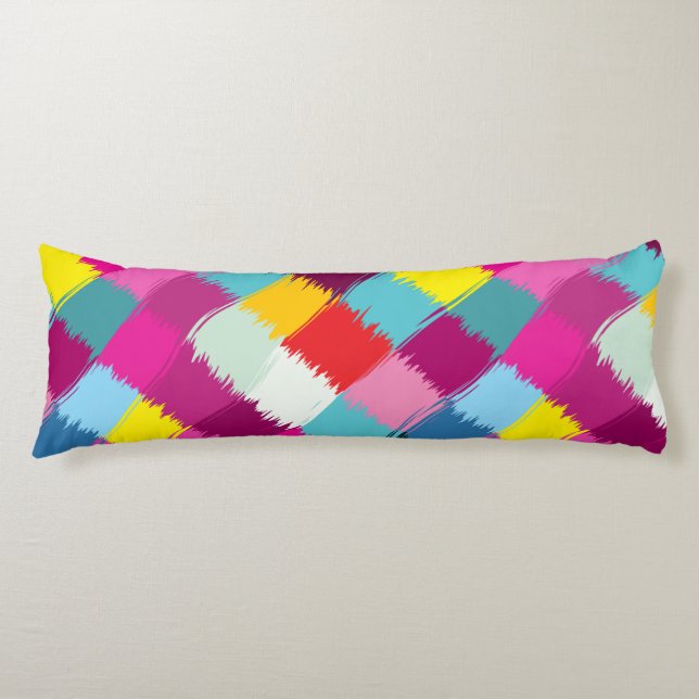 Paint strokes abstract design body pillow (Front)