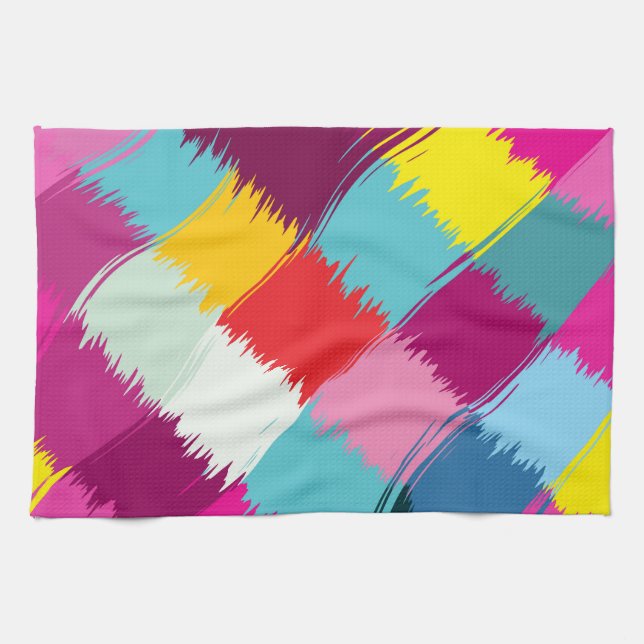 Paint strokes abstract design kitchen towel (Horizontal)