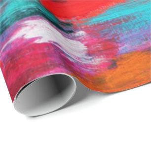 PAINT STROKES PATTERN WRAPPING PAPER