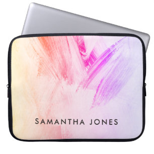 Paint Strokes Texture rainbow Laptop Sleeve