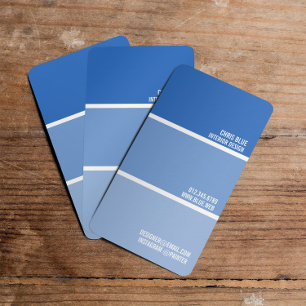 Paint Swatch Blue Paint Chips Painter Decorator Business Card